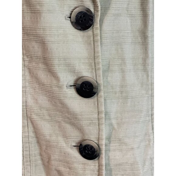 J. Jill Womens Light Green Corduroy Blend Coat Large With Button Details - Picture 6 of 16